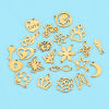 Imagen de 304 Acero Inoxidable Colgantes Charms 18k Chapado en Oro Hueco 5 Unidades