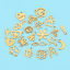 Image de Breloques en 304 Acier Inoxydable Plaqué Or 18K Creux 5 Pcs