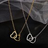 Picture of Valentine's Day Pendant Necklace Multicolor Heart Hollow 40cm(15 6/8") long