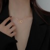 Picture of Valentine's Day Pendant Necklace Multicolor Heart Hollow 40cm(15 6/8") long