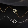 Picture of Valentine's Day Pendant Necklace Multicolor Heart Hollow 40cm(15 6/8") long