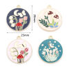 Picture of Zinc Based Alloy Charms Gold Plated Multicolor Round Disc Flower Mushroom Enamel 28mm x 25mm