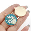 Picture of Zinc Based Alloy Charms Gold Plated Multicolor Round Disc Flower Mushroom Enamel 28mm x 25mm