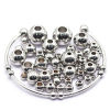 Image de Perles en 304 Acier Inoxydable Rond Argent Mat 50 Pcs