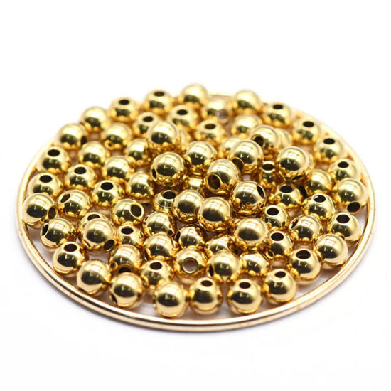 Picture of 304 Stainless Steel Beads Round Gold Plated