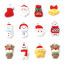Picture of Resin Christmas Charms Christmas Snowman Christmas Santa Claus Silver Tone Multicolor