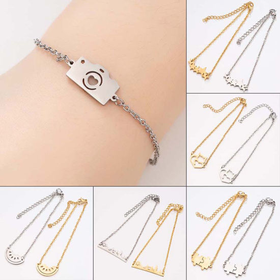 Picture of 304 Stainless Steel Stylish Rolo Chain Bracelets 17cm(6 6/8") long