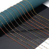 Picture of 304 Stainless Steel Cuban Link Chain Necklace Gold Plated Multicolor Enamel 45cm(17 6/8") long
