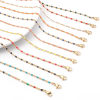 Picture of 304 Stainless Steel Cuban Link Chain Necklace Gold Plated Multicolor Enamel 45cm(17 6/8") long