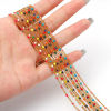 Picture of 304 Stainless Steel Cuban Link Chain Necklace Gold Plated Multicolor Enamel 45cm(17 6/8") long