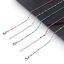 Imagen de 304 Acero Inoxidable Cadena de Eslabones Cubanos Collares Tono de Plata Multicolor Esmalte 45cm longitud, 1 Unidad