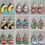 Picture of PU Leather Retro Earrings Silver Tone Multicolor Drop Christmas