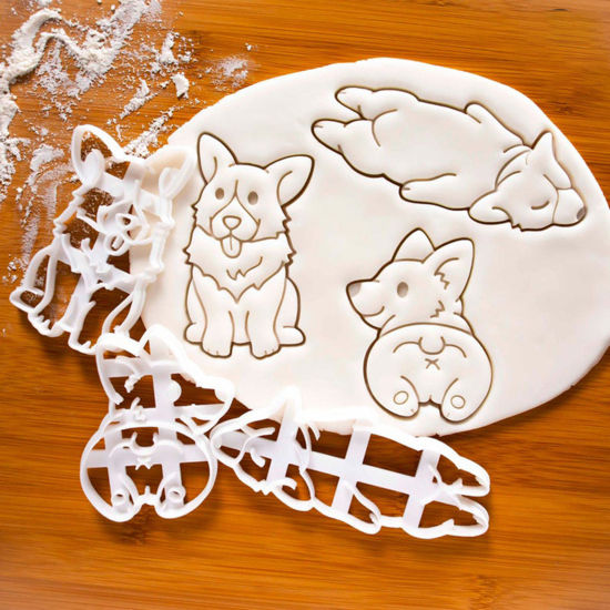 Picture of Plastic Modeling Clay Tools Baked Biscuit Mold Cutter White Dog Animal