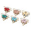 Picture of 304 Stainless Steel Charms Gold Plated Maple Leaf Multicolor Rhinestone 22mm x 17.5mm