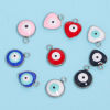 Picture of 304 Stainless Steel Charms Silver Tone Evil Eye