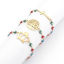 Image de Bracelets Religieux en 304 Acier Inoxydable Doré Œil Mauvais Émail 17cm long, 1 Pièce