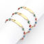 Image de Bracelets Religieux en 304 Acier Inoxydable Doré Rectangle Œil Mauvais Émail 17cm long, 1 Pièce