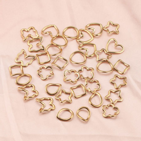 304 Stainless Steel Charms Geometric Twisted