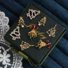 Picture of Brass Micro Pave Charms Gold Plated Christmas Tree Bell
