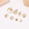 Picture of Brass Galaxy Charms Real Gold Plated Clear Cubic Zirconia