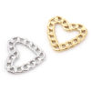 Picture of 304 Stainless Steel Charms Multicolor Link Chain Heart Hollow 22mm x 21mm