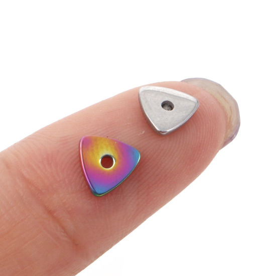 Picture of 304 Stainless Steel Spacer Beads Triangle 6mm x 6mm