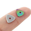 Image de Perles d'entretoise en 304 Acier Inoxydable Triangle 8mm x 8mm, 10 Pcs
