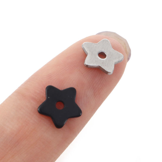 Picture of 304 Stainless Steel Spacer Beads Pentagram Star 8mm x 8mm