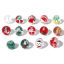 Picture of Lampwork Glass Christmas Beads Round Multicolor Enamel