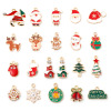 Picture of Zinc Based Alloy Christmas Charms Gold Plated Multicolor Enamel