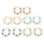 Picture of 316 Stainless Steel Stylish Hoop Earrings Multicolor Polygon Enamel 20mm x 19mm