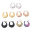 Picture of 316 Stainless Steel Stylish Hoop Earrings Multicolor U-shaped Butterfly 22mm x 20mm