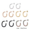 Picture of 316 Stainless Steel Stylish Hoop Earrings Multicolor Ball Oval 24mm x 22mm