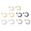 Immagine di 316 Acciaio inossidabile orecchino cerchio forma di C Stella 23mm x 19mm, Posta / Filo Dimensione: (20 misura), 1 Paio