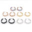 Picture of 316 Stainless Steel Hoop Earrings Circle Ring Pentagram Star Hollow 21mm x 21mm