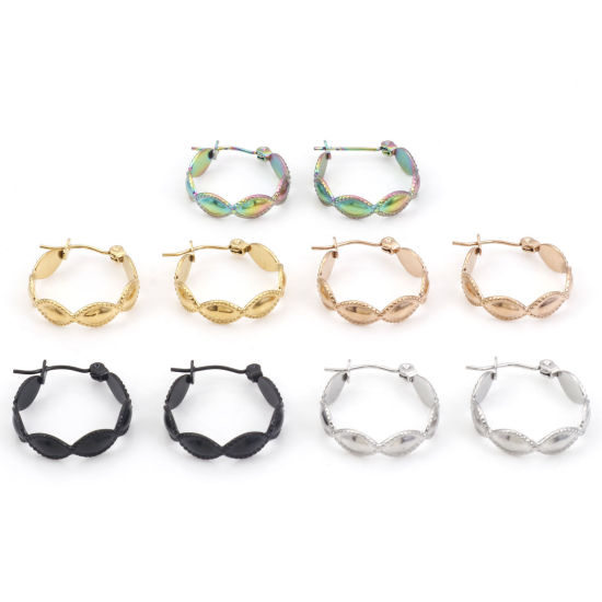 Bild von 316 Edelstahl Ohrreifen Ring 21mm x 20mm, Drahtstärke: (21 gauge), 1 Paar
