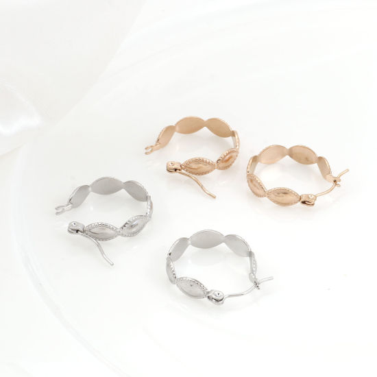 Bild von 316 Edelstahl Ohrreifen Ring 21mm x 20mm, Drahtstärke: (21 gauge), 1 Paar