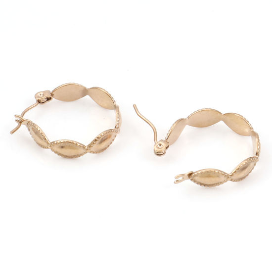 Bild von 316 Edelstahl Ohrreifen Ring 21mm x 20mm, Drahtstärke: (21 gauge), 1 Paar