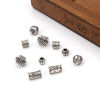 Picture of Zinc Based Alloy Spacer Beads Antique Silver Color Round Moon