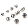 Picture of Zinc Based Alloy Spacer Beads Antique Silver Color Round Moon