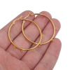 Picture of 304 Stainless Steel Hoop Earrings Round Multicolor With Loop 4.7cm x 4cm