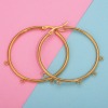 Picture of 304 Stainless Steel Hoop Earrings Round Multicolor With Loop 4.7cm x 4cm