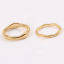 Bild von Umweltfreundlich Minimalistisch Stilvoll 18K Vergoldet 304 Edelstahl Uneinstellbar Unregelmäßig Ring Unisex 1 Stück