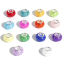 Picture of Resin European Style Large Hole Charm Beads Multicolor Round Crackle 14mm Dia.