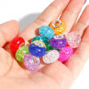 Picture of Resin European Style Large Hole Charm Beads Multicolor Round Crackle 14mm Dia.