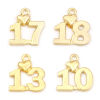 Picture of Zinc Based Alloy Charms Gold Plated Number 18mm x 17mm
