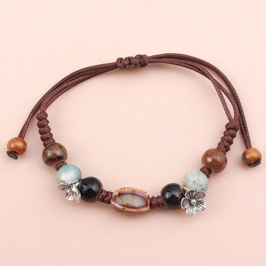 Picture of Ceramic Ethnic Braided Bracelets Adjustable