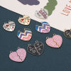Picture of Zinc Based Alloy Best Friends Pendants Multicolor Heart Enamel