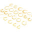 Imagen de Cobre Pendientes Círculos 18K Oro Real Chapado Geométrico Post/ Wire Size: (21 gauge), 2 Unidades