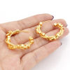 Picture of Copper Hoop Earrings 18K Real Gold Plated Geometric
